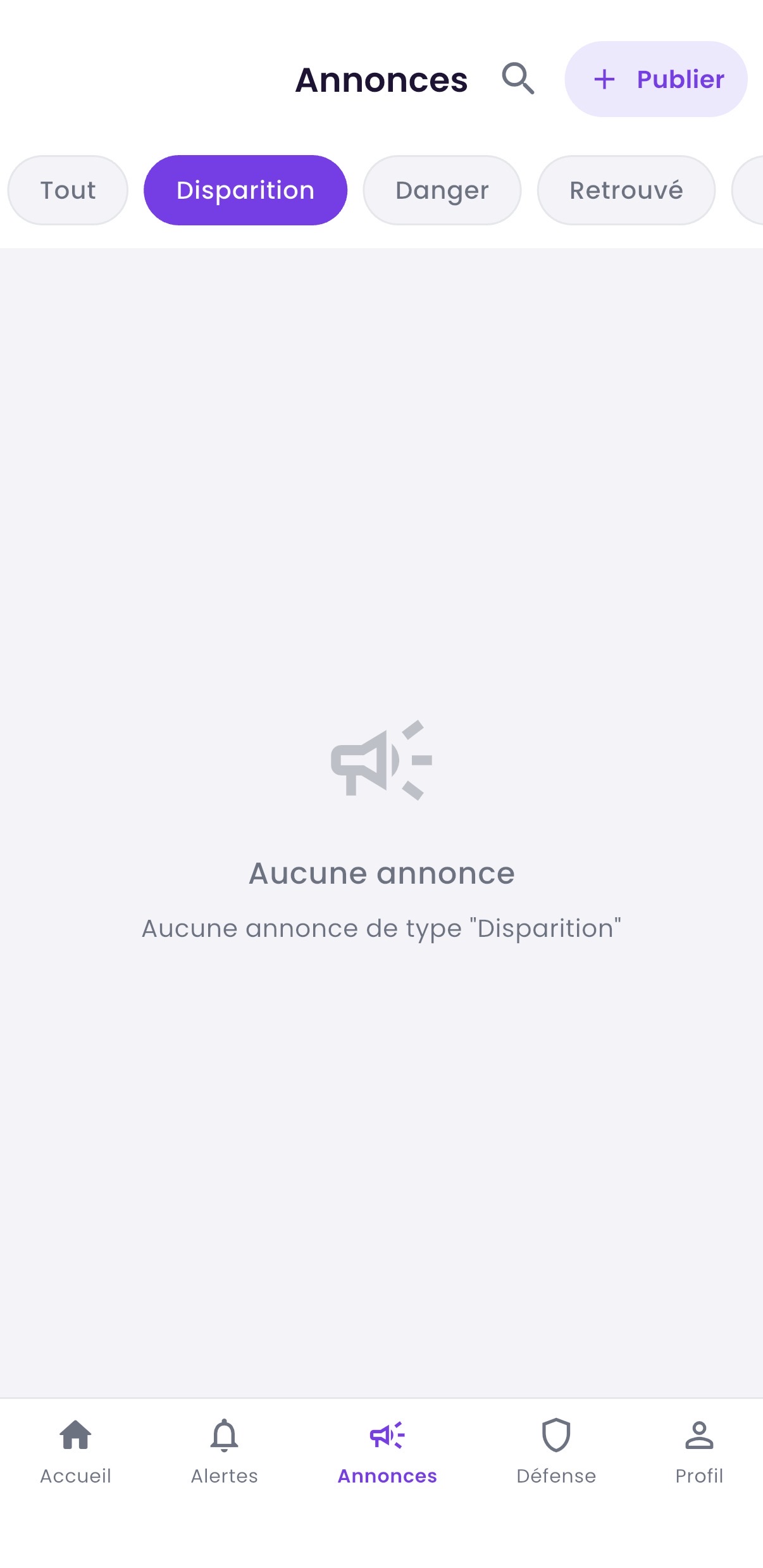 Page des annonces communautaires